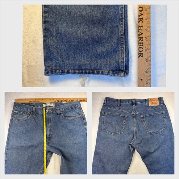 Levi’s 505 Mens Regular Fit Straight Leg Jeans W38 L30 -Measures 38x27-Western - Picture 10 of 11